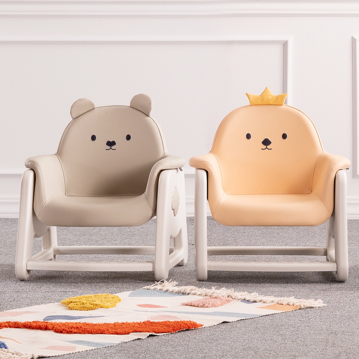 오늘의집 리바트 뚜뚜 높이조절 키즈의자 병아리,베어