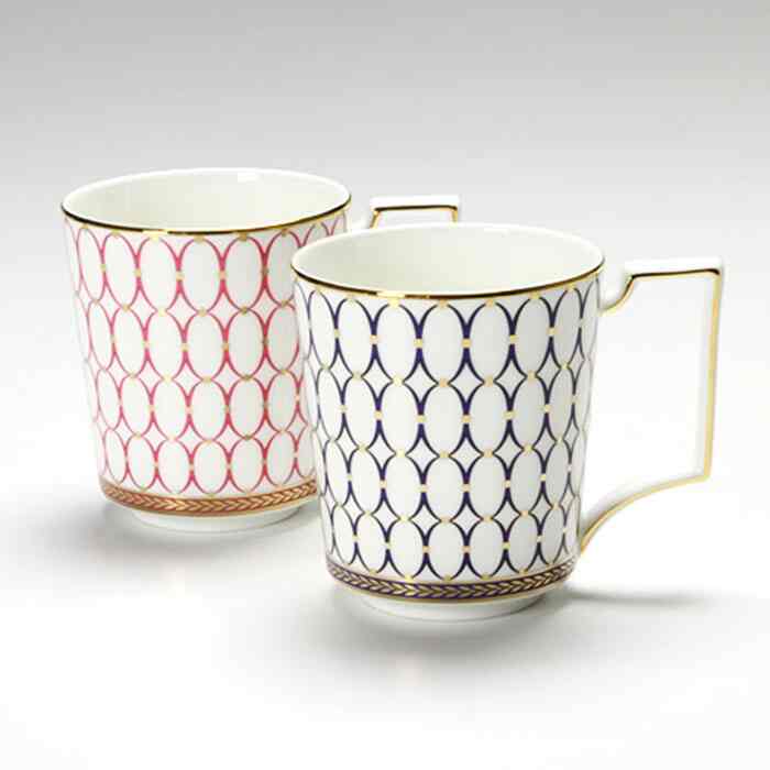 ルネッサンス ゴールド マグ (ピンク・ブルー) ペア