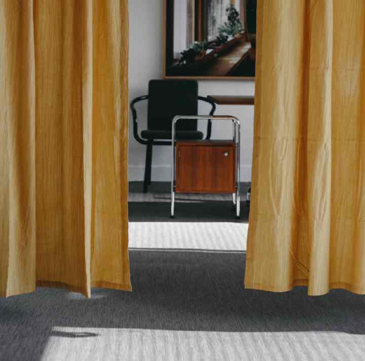 ウエスト イエロー カーテン 1枚