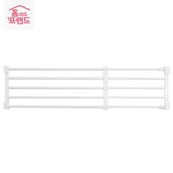홈프랜드 스테인레스, 화이트 압축 선반 (63-90cm, 88-131cm)