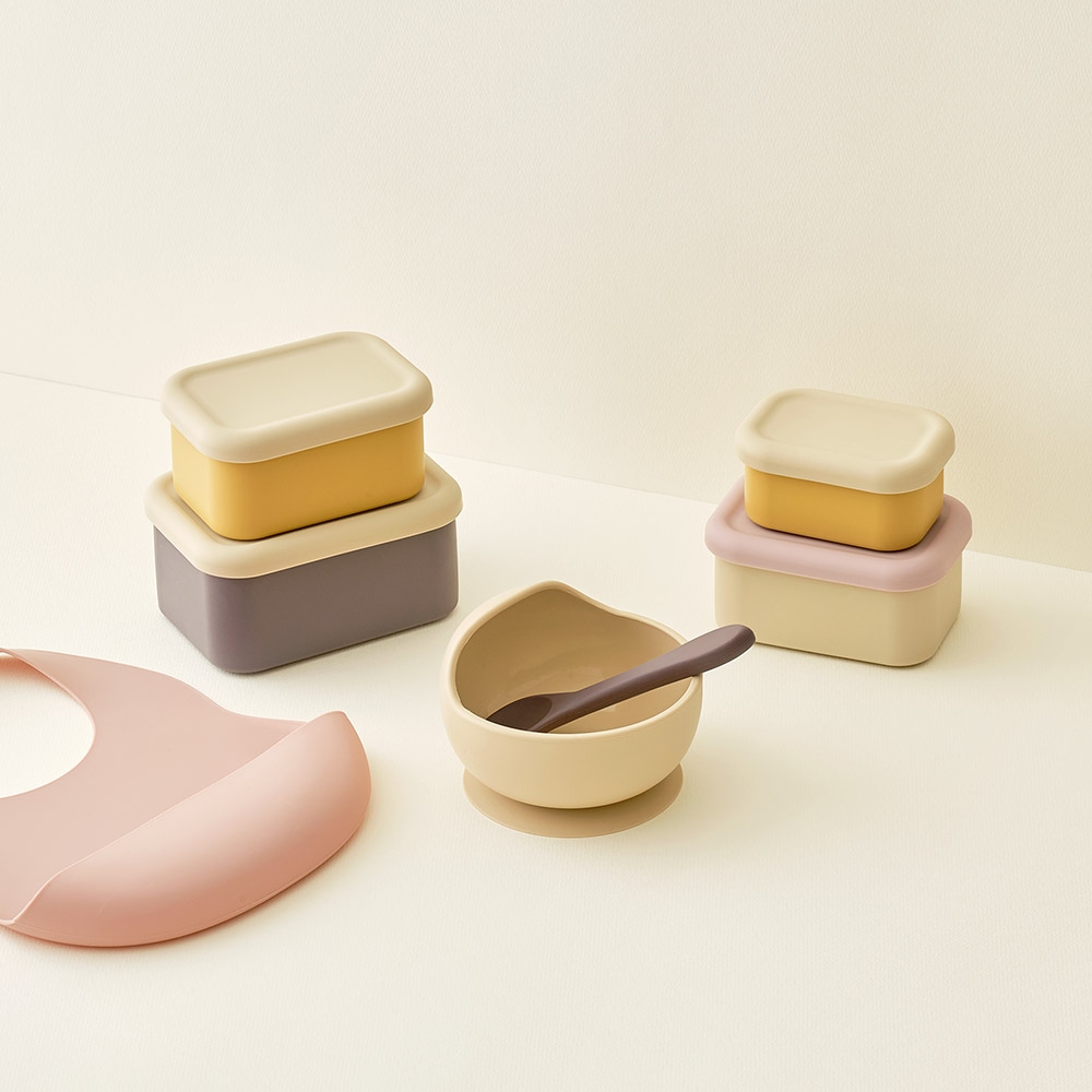 코아코아 국내생산 더 안전한 실리콘 밀폐용기 이유식용기 550ml 4colors 보관 소분