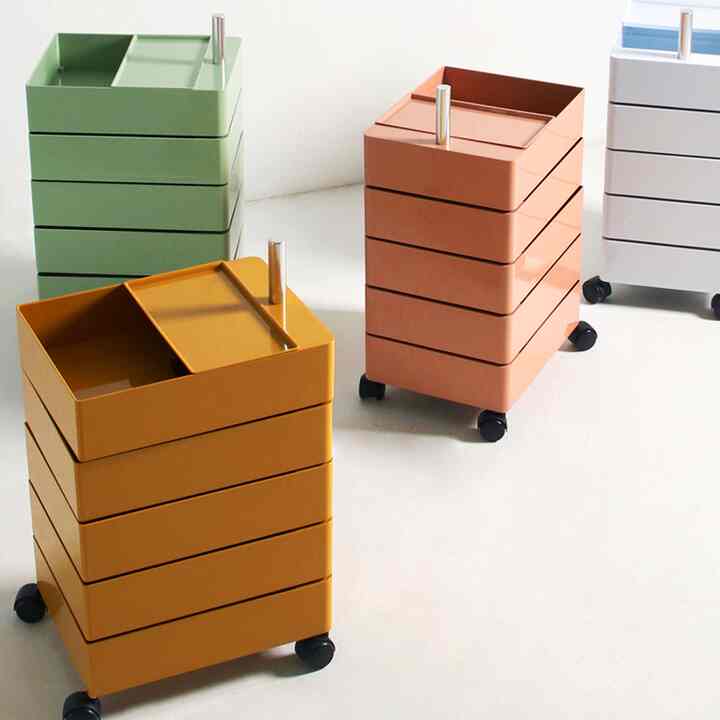 360度 回転 ワゴン 5段［7色］