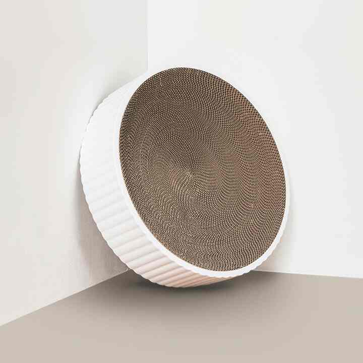 ホワイト クラシック 円形 猫 スクラッチャー［3サイズ］