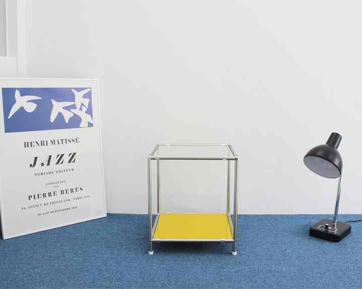 モジュール サイドテーブル 2段ガラス【8colors】