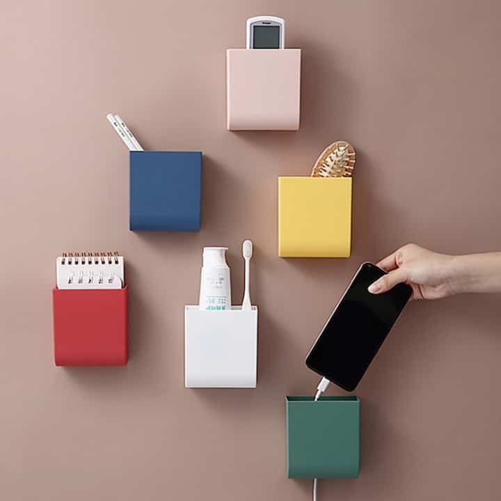 壁収納ボックス［6色］