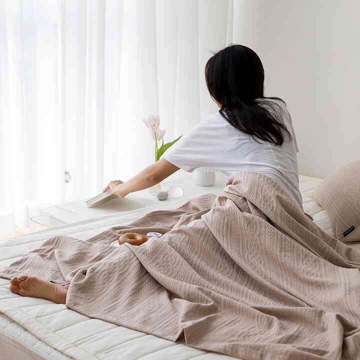 ナチュラルニット ブランケット【2size】【4colors】