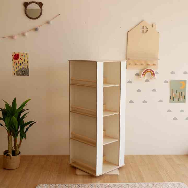 JOY 4段 回転式 ブックタワー