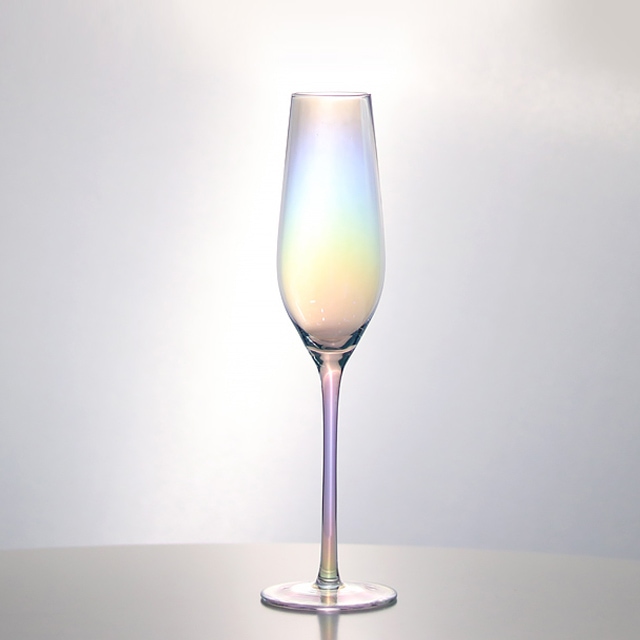코지테이블 미스틱 오로라 홀로그램 글라스 샴페인 베이직 (210ml)