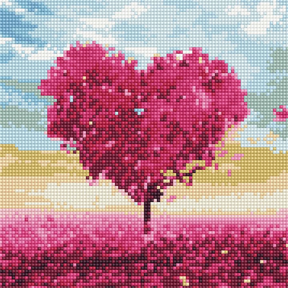 오늘의집 DIY 보석십자수 (캔버스형) 사랑나무 2 25X25cm