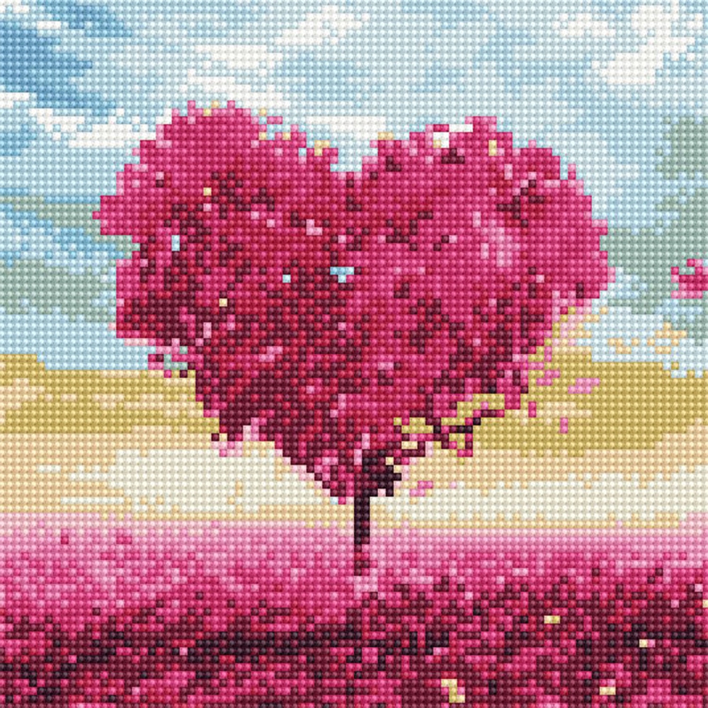 아트조이 DIY 보석십자수 (캔버스형) 사랑나무 2 25X25cm