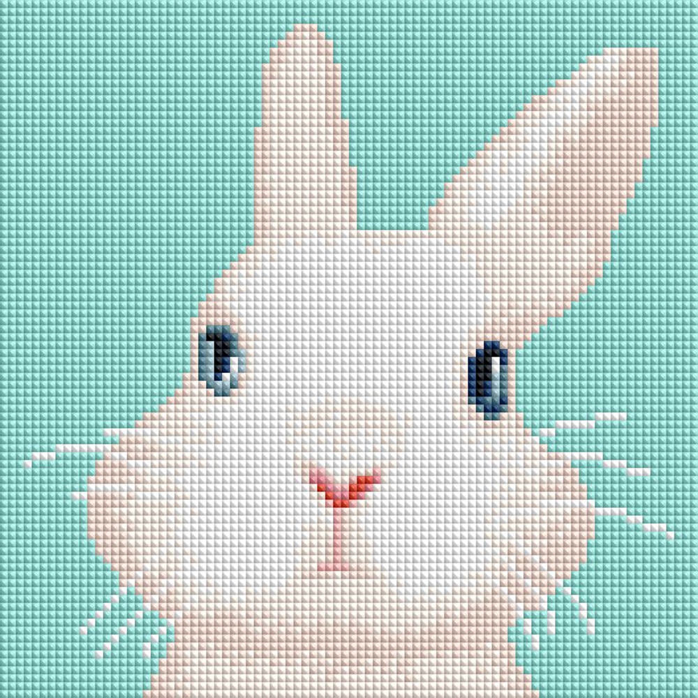 아트조이 DIY 보석십자수 (캔버스형) 아기 토끼 25X25cm