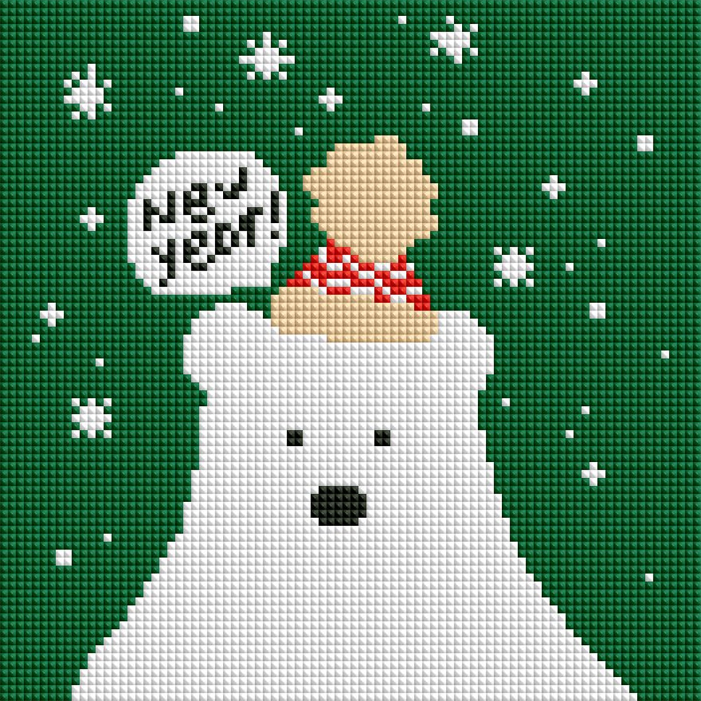 아트조이 DIY 보석십자수 (캔버스형) 북극곰 25X25cm