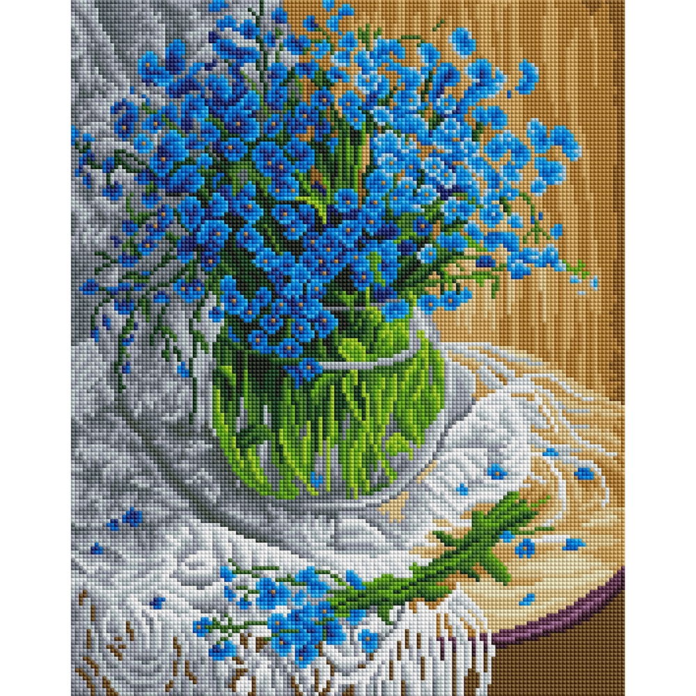 아트조이 DIY 보석십자수 (캔버스형) 블루안개꽃 40X50cm
