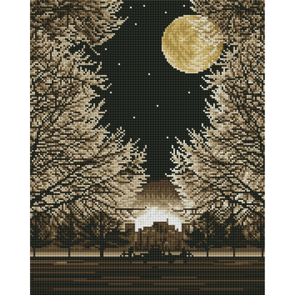 아트조이 DIY 보석십자수 (캔버스형) 조용한 숲 40X50cm