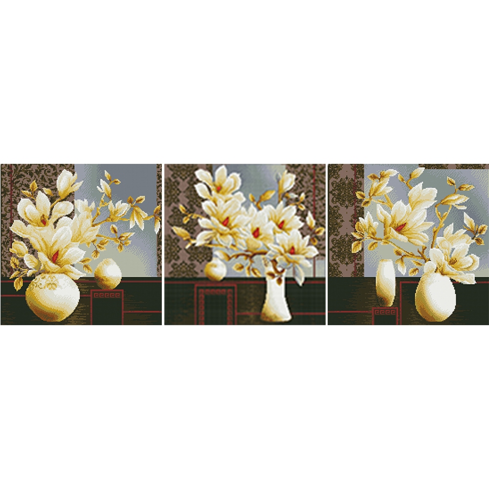 아트조이 DIY 보석십자수 (캔버스형) 목련화 (3단세트)