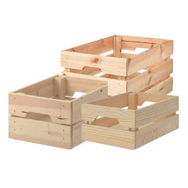 KNAGGLIG クナッグリグ ボックス, パイン材 