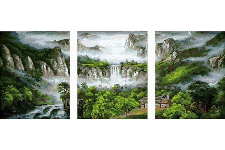 DIY명화그리기 > DIY 명화그리기 (물감2배) 폭포수 풍경 3 40X50cm... 쇼핑 DIY 명화그리기 (물감2배) 폭포수 풍경 3 40X50cm, 3EA (3단세트)