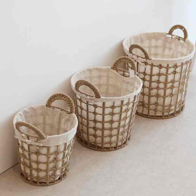 ロープラタン ランドリーバスケット［3サイズ］