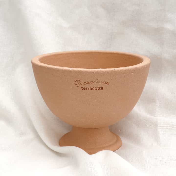 ハンドメイド 脚付きの植木鉢［2色］