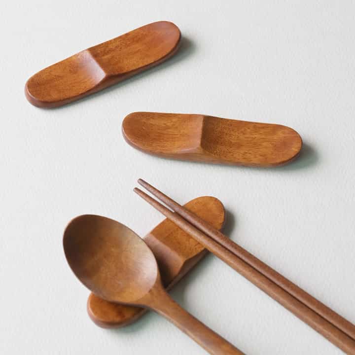 AKOAK 6 Pcs Wooden Chopstick Stand