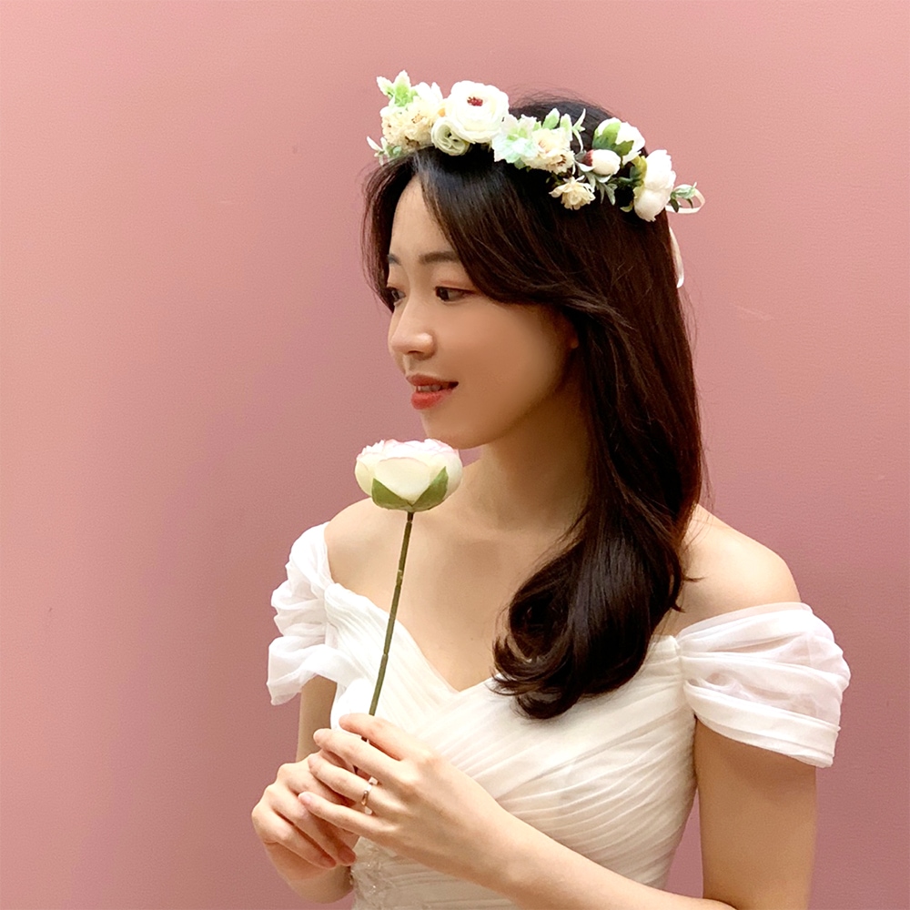 뷰티풀데코센스 아기화관 셀프웨딩 브라이덜샤워 촬영 소품 꽃왕관 화관 모음