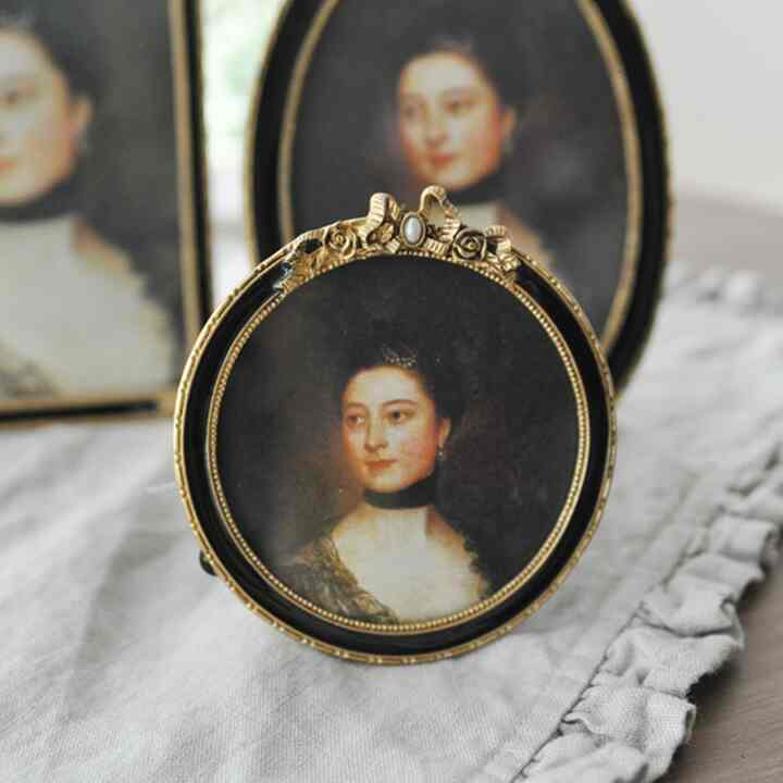 パール ブラック 円形 フォトフレーム