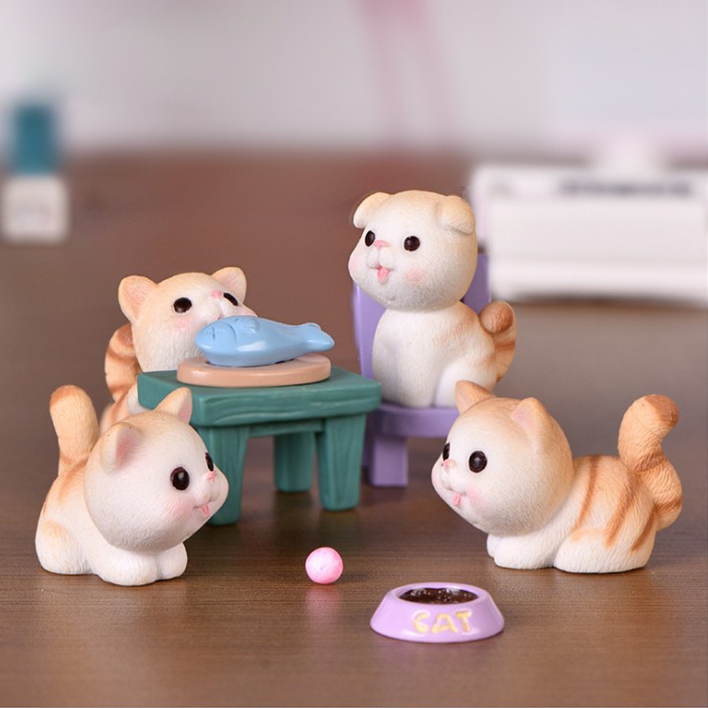 아침향기  야옹이 미니어쳐 7종 SET 테라리움 꾸미기