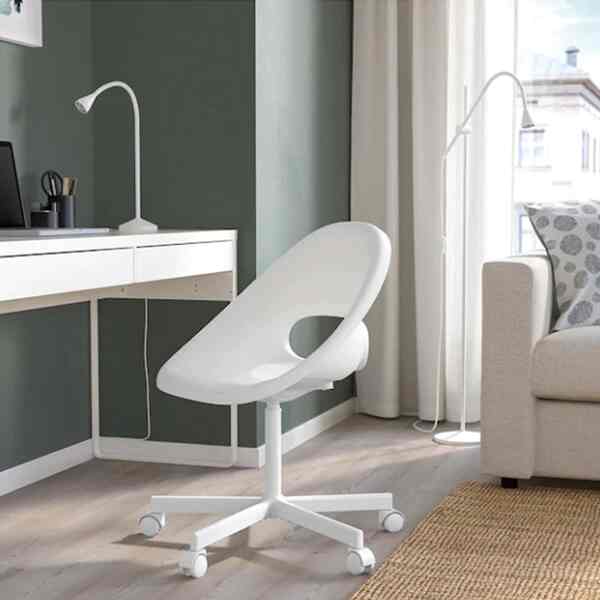 LOBERGET / MALSKÄR Swivel chair, white
