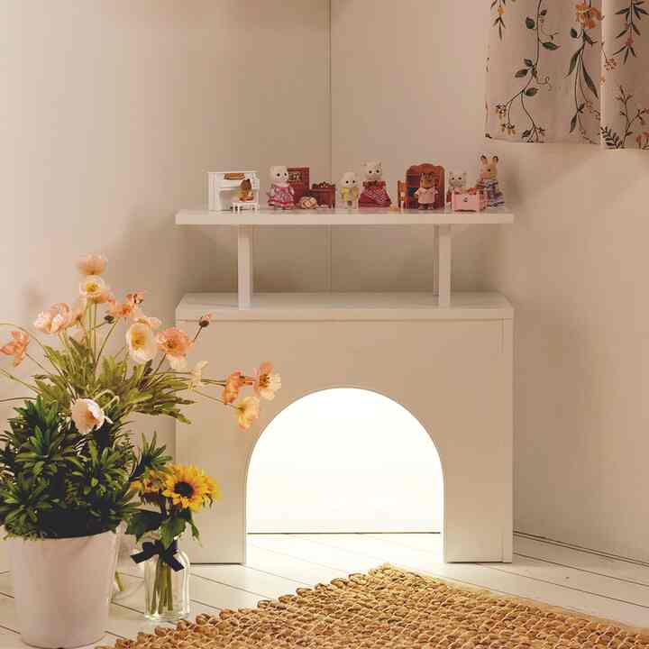 LED アーチ型 マントルピース コンソール S