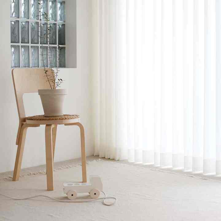 透けない ホワイト シフォンカーテン