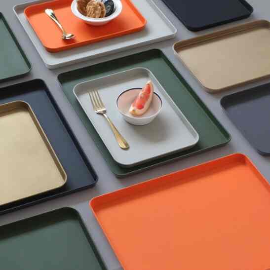 モダン メタル 四角トレー［6色］