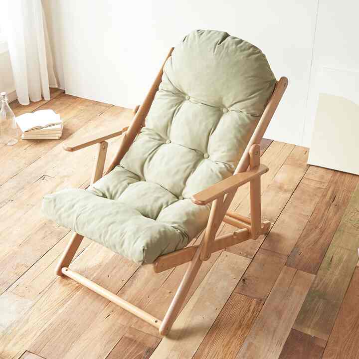 折りたたみ式 リクライニングチェア 【3colors】