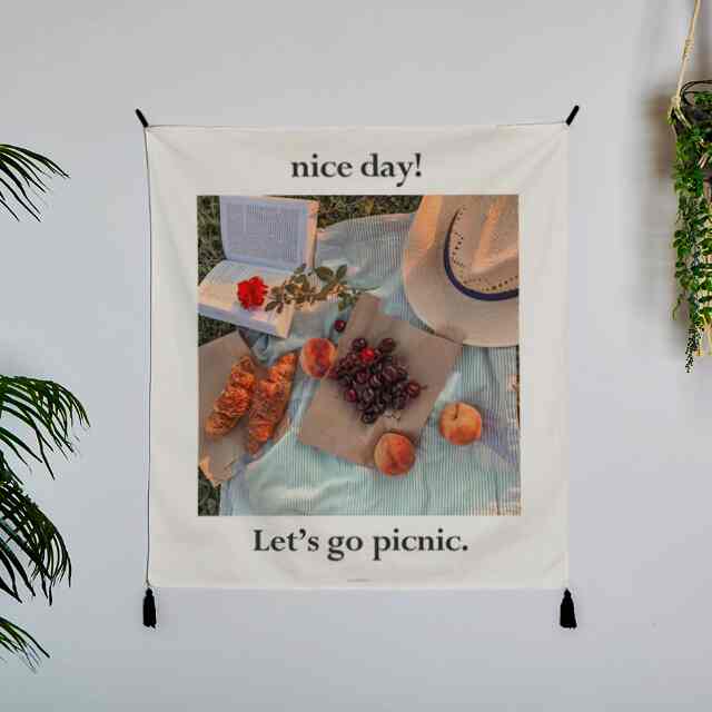 ファブリックポスター／目隠しカーテン picnic 01［5サイズ］