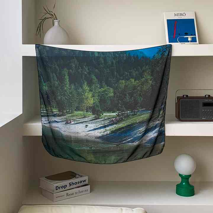 Lazy afternoon record シフォン ファブリック ポスター 24 Lake Jasna