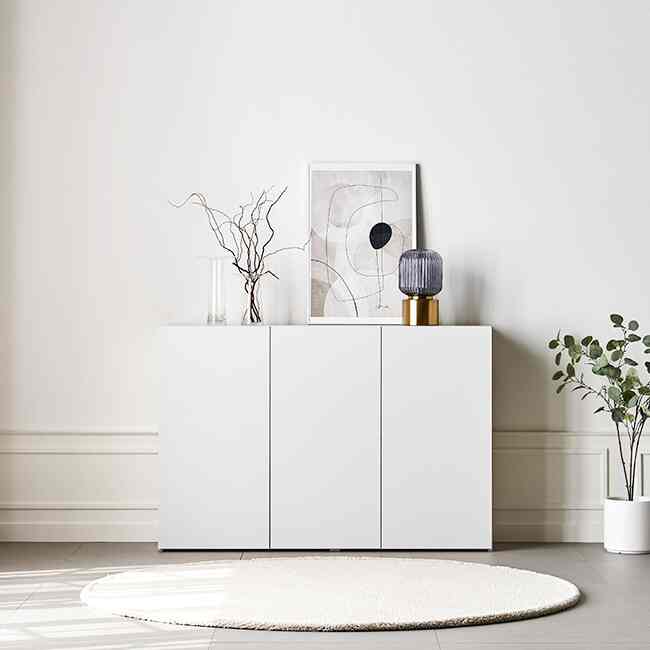 ポポ シンプル 収納キャビネット 2段 120cm