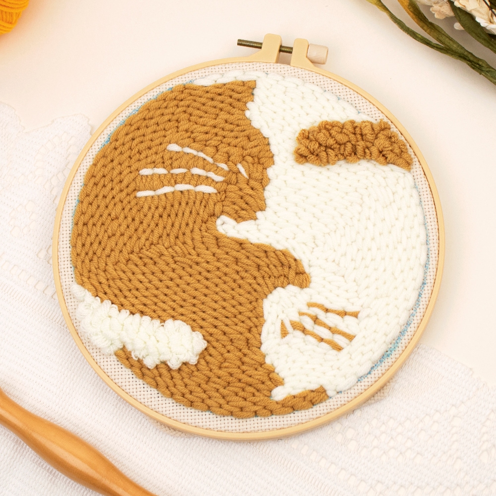 아트조이 DIY 펀치니들 키트 고양이 한쌍 (기본바늘 포함)