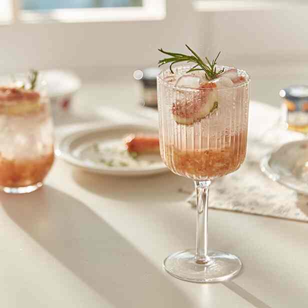 ヴィンテージ プリーツワイングラス 2個SET