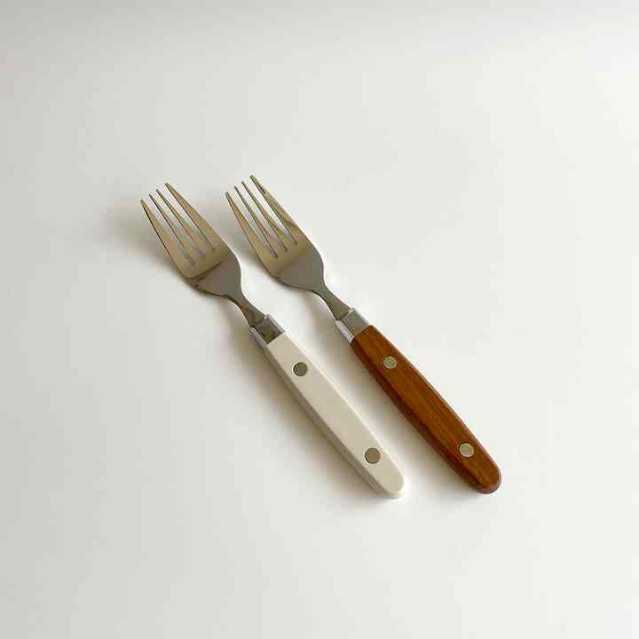 【ANNOVA】 ラウンドカトラリー デザートフォーク［2色］