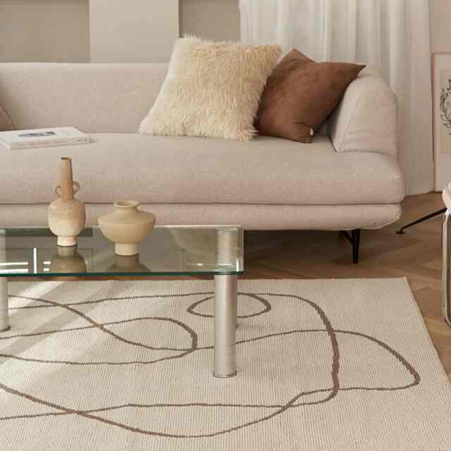 アーティスティックラインサイザルルックラグ