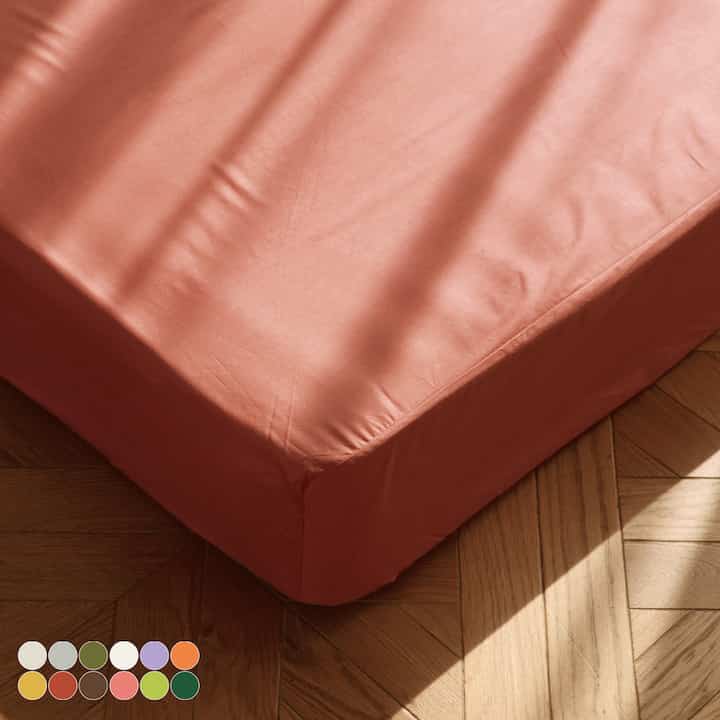 パウンド 40番手ツイル 1枚仕立て マットレスカバー［12色］