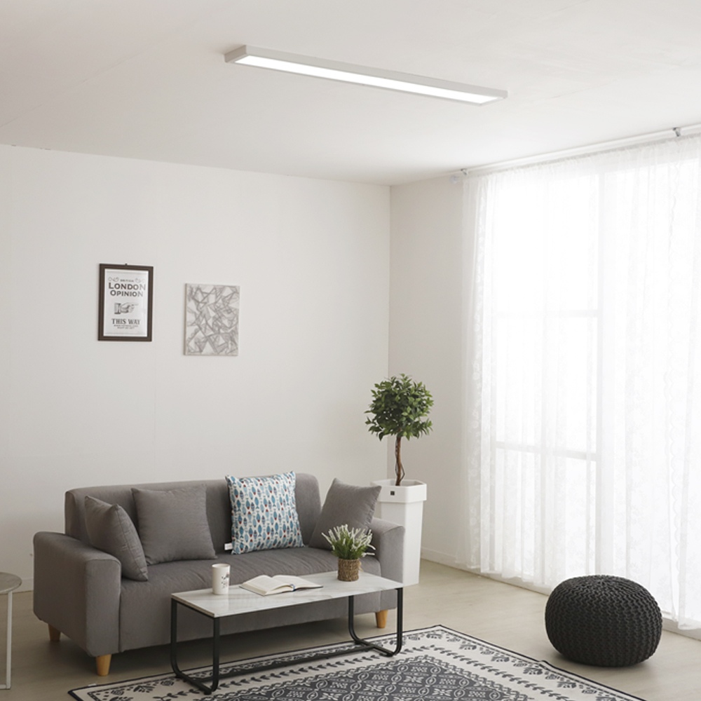 조명뱅크 무타공(직하) 엣지 조명 LED40W (1280X180)