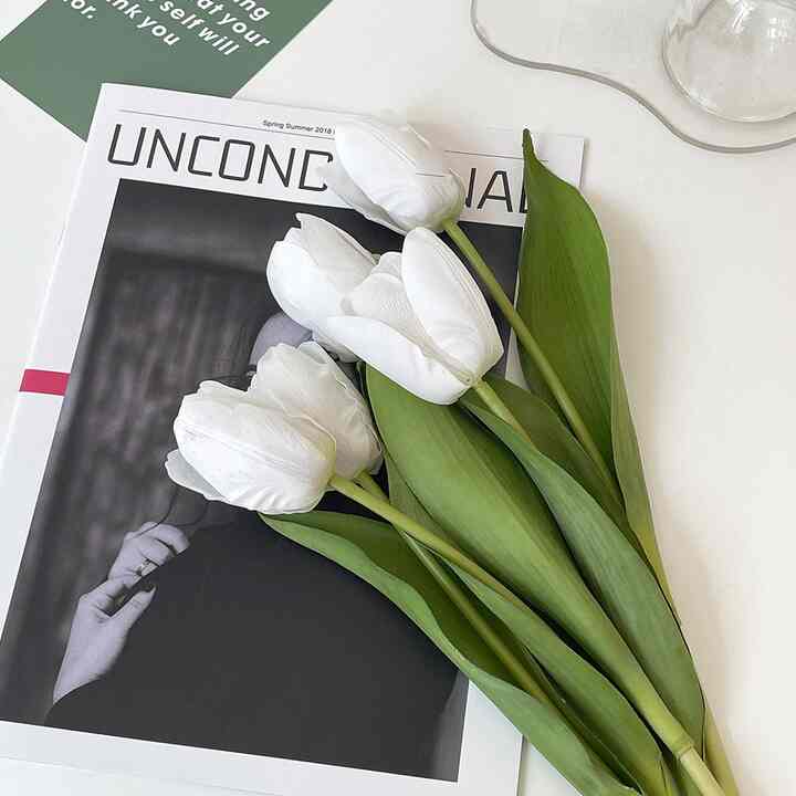 ホワイト チューリップ 造花