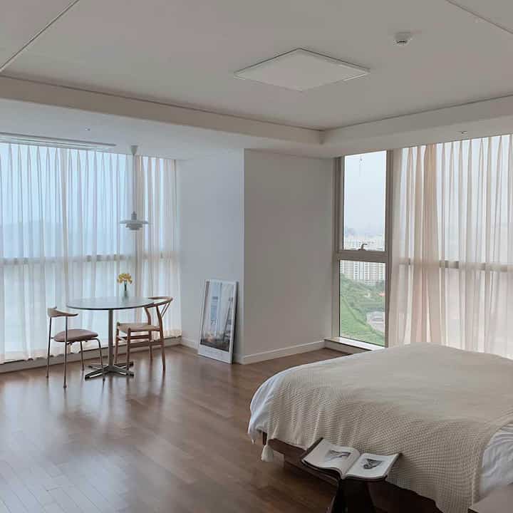 バタフライプリーツ シフォンレースカーテン