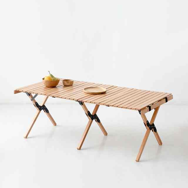 GUTENTAG キャンプ用ロールテーブル 120×60 ビーチ材