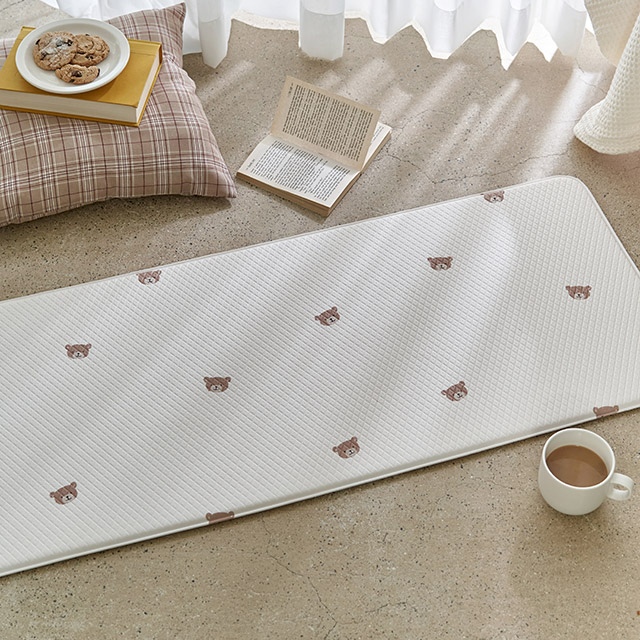 데코뷰 푹신핏 발편한 PVC 주방매트_곰돌이 2SIZE