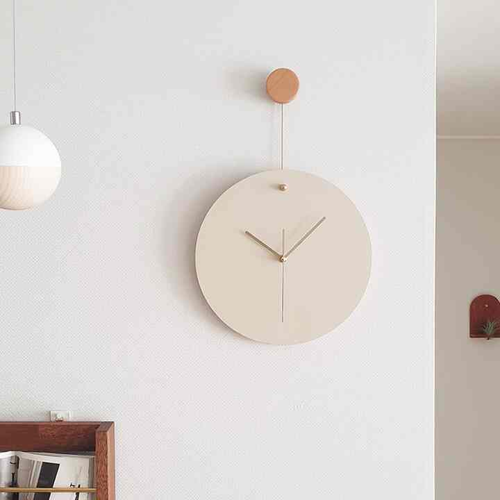 ウッド ベージュ 壁がけ時計