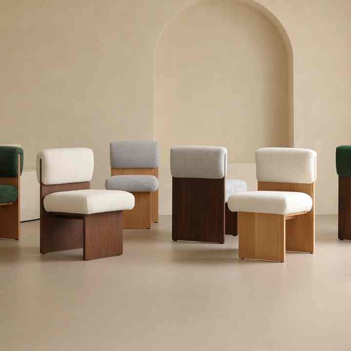 LINE フェブリック ダイニングチェア［6色］