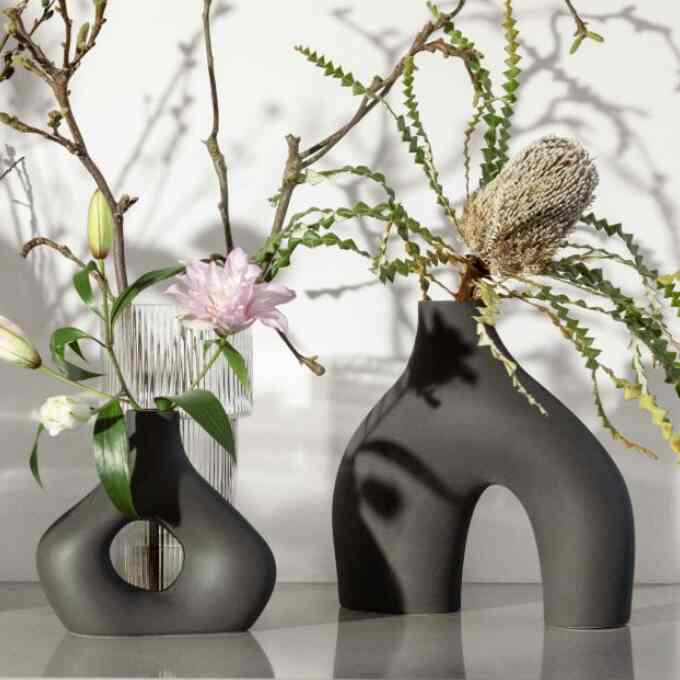 ストーンウェアフラワーベース 【2種】