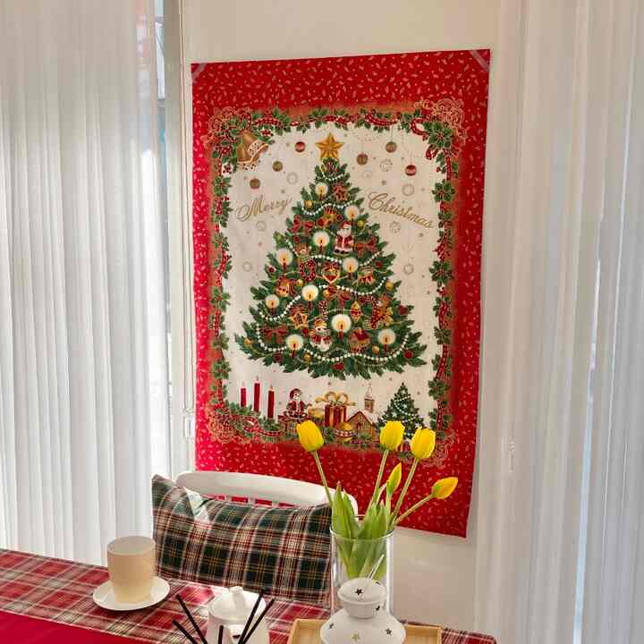 クリスマス ファブリック ポスター