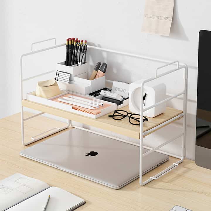 卓上ウッドミニシェルフ［4色］